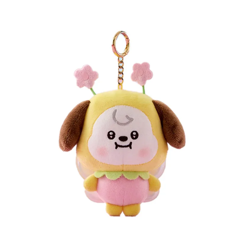 أنيمي الكرتون Bt21 Y2K النحل سلسلة ألعاب من نسيج مخملي لطيف نمط جديد هزلي كوكي Rj ظهره المفاتيح قلادة صديق هدية عيد #4