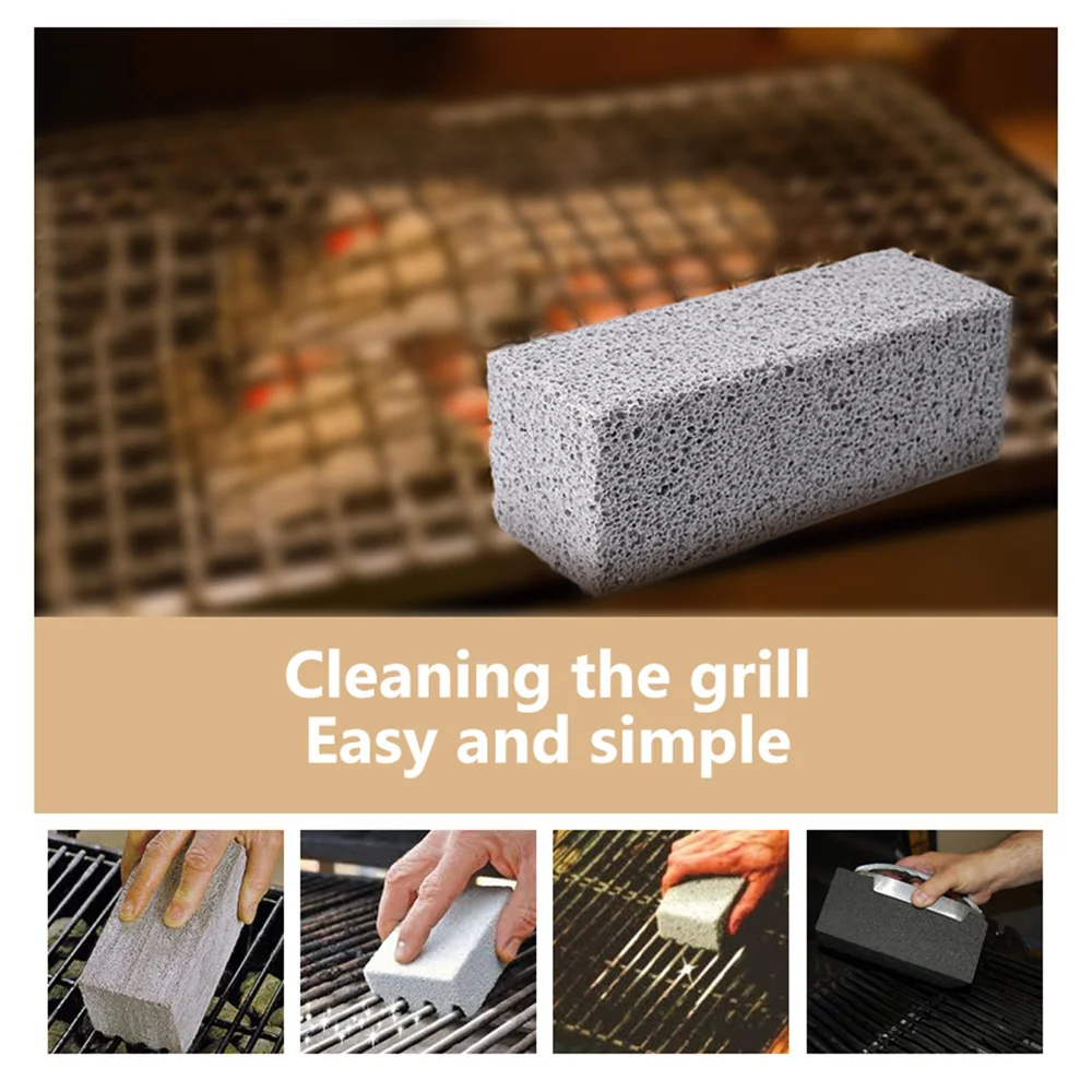 Pumice Brick Efficient Cleaning Durable Material Glass Pumice Barbecue Grill Tools Bbq Cleaning Bricks Outdoor Kitchen Tools