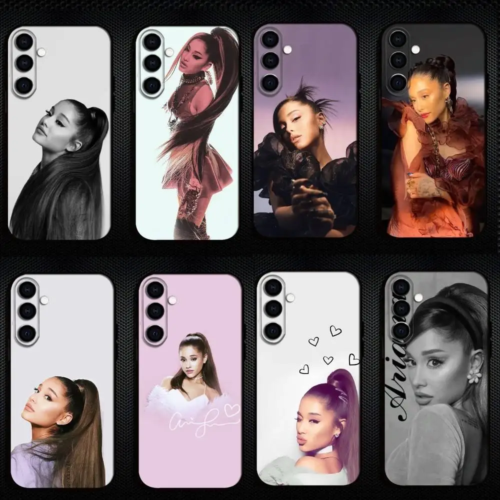 

A-Ariana G-Grande Phone Case For Samsung Galaxy A73,A72,A71,A70,A53,A52,A51,Others Soft Black Cover