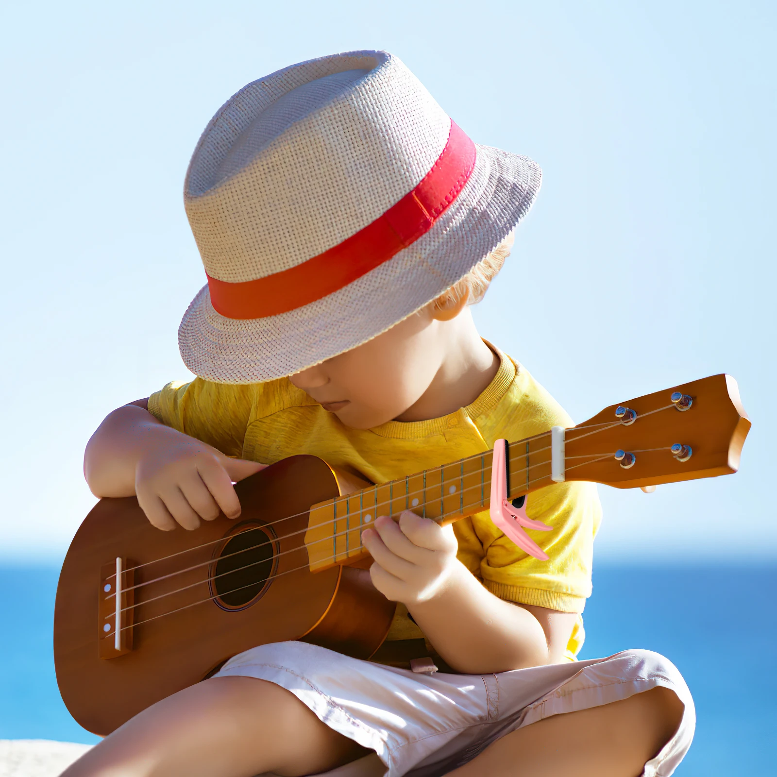 كابو تغيير القيثارة موالف سيليكون مبطن سبائك الزنك للكهرباء الصوتية الكلاسيكية الغيتار القيثارة كليب على موالف القيثارة الأحمر