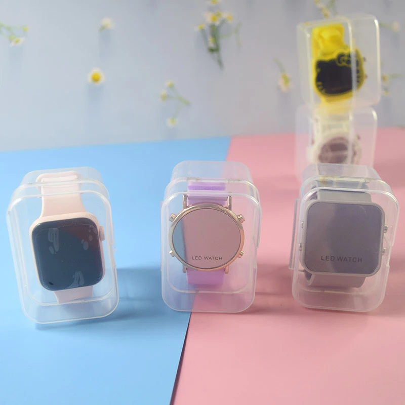 Transparent Box Plastic Watch Display Storage Holder Case Adult Children's Smart Watch Protective Boxes Organizer