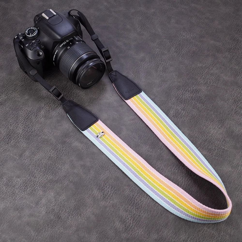 New Rainbow Colour Camera Strap SLR Camera Strap Micro Single Shoulder Neck Strap for Sony Leica Fuji Canon Accessories