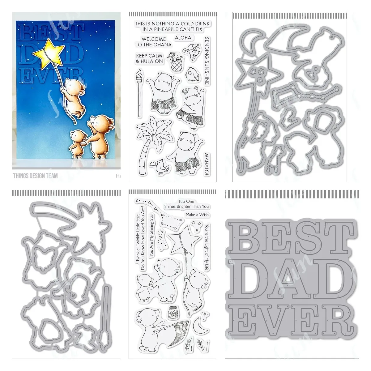 

Fintastic Friends Metal Cutting Dies and Silicone Stamps Stencil DIY Scrapbooking Paper Handmade Stamp Die Sheets Greeting Card