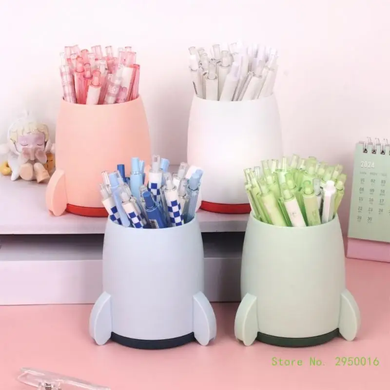 Student Pen Holder High Capacity Pencil Holder Desk Pencil Cup Makeup Brush Cup for Home Office School