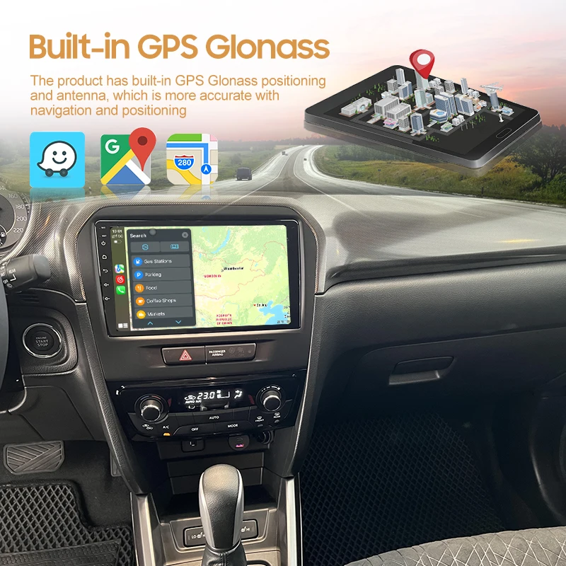 Autorradio con GPS para coche, reproductor Multimedia con Android 13, 9 pulgadas, 4G, Audio estéreo, inalámbrico, Carplay, unidad principal, para Suzuki vitara 4 2014-2022