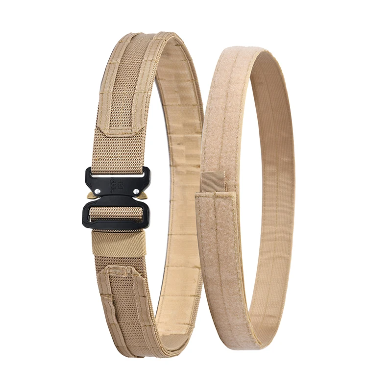 1.75 Inch Width Adjustable Nylon Tactical Belt & Molle System - Double-Layered Battle Belt, Heavy-Duty Combat Belt, EDC Belt.