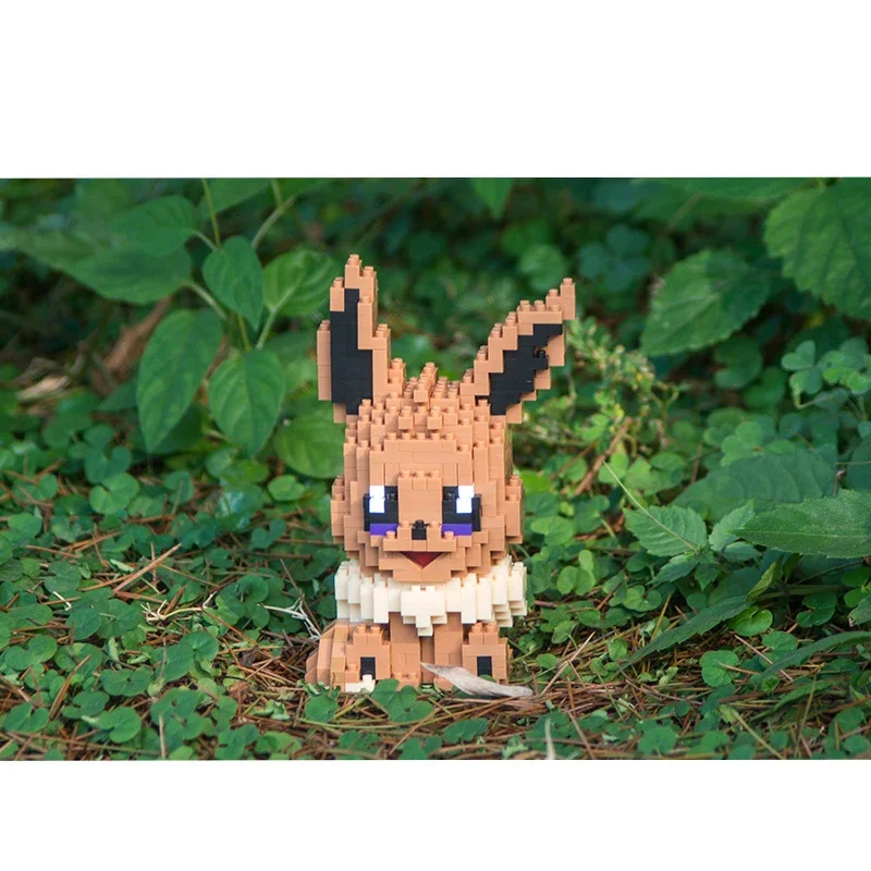 Pokemon 12cm Micro Building Block Eevee Espeon Umbreon Leafeon Glaceon Vaporeon Jolteon Flareon Pokemon Toys For Kids Birthday