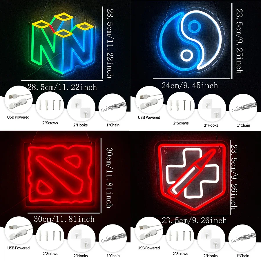 Neon Sign for Home Decor for Room Decoration Bedroom Accessories Series Wall Game Light Man Up Gifts Gamer Aesthetic Friends view 2