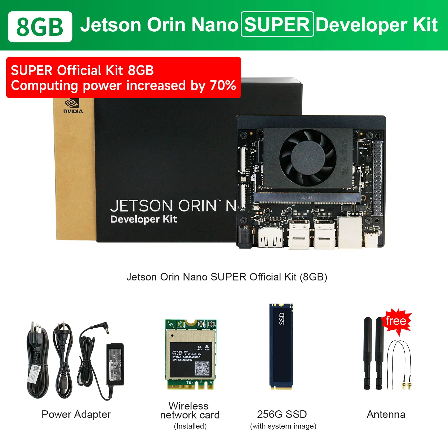 Jetson Orin NANO SUPER AI Dev Kit 8GB RAM