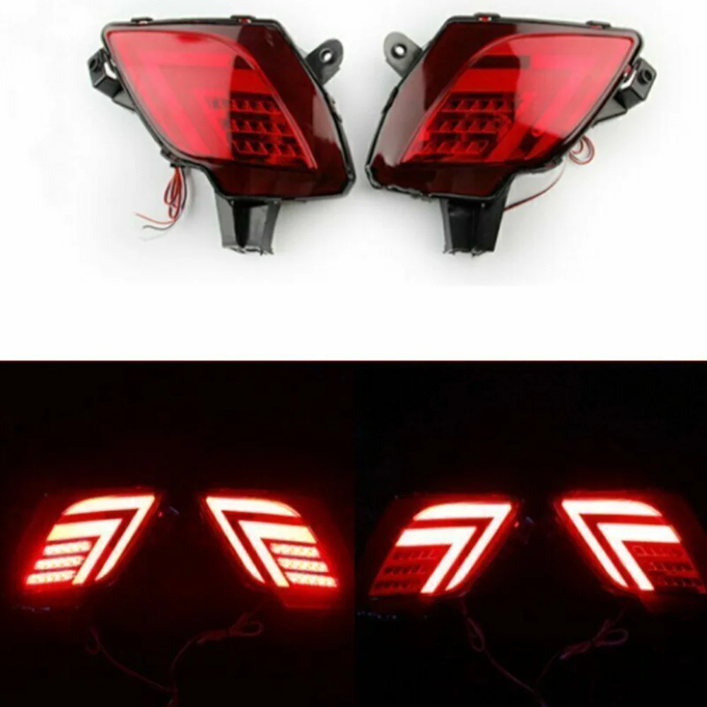 For Mazda CX-5 2013-2016 LED 2PCS Tail Rear Bumper Lights Reflector Car Rear BumperTail Light Rear Fog Lamp Brake Light