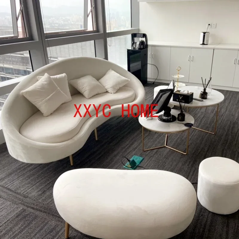 Sectional Set Sofa Living Room Lazy Gaming Office Curved Modern Puff Sofa Arm Couches Accent Wohnzimmer  Home Furniture