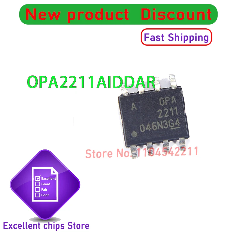 (10-20 stuk) 100% Nieuwe OPA2211AIDDAR OPA2211AIDDA OPA2211 2211 SOP-8 Chipset