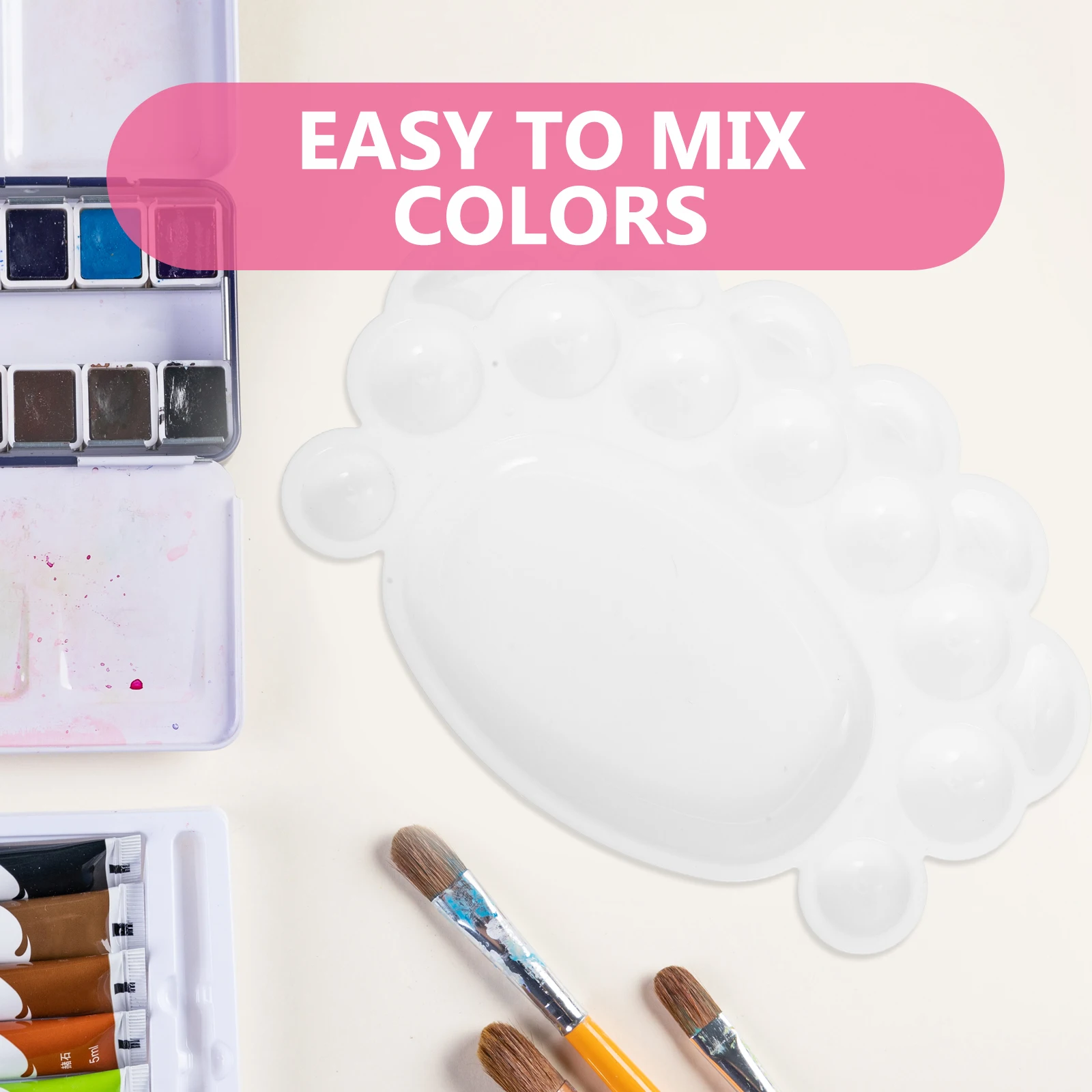 

Palette Paint Color Mixing Tray Acrylic Pallet Set Oil Painting Colors Plate Plastic Artist Travel Pigment Case