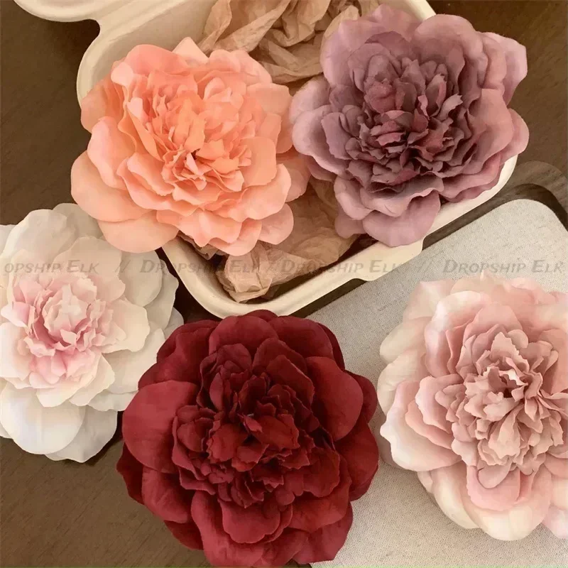 Forcina a fiore grande per donna Accessorio per capelli per ragazza dolce copricapo per fermaglio per capelli con fiore simulato per festa di nozze da sposa, damigella d'onore