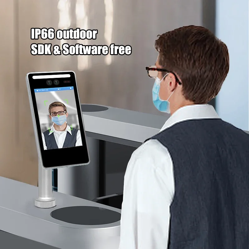 IP66 face detection face recognition time attendance access control scanner outdoor controle de acesso facial FACE RECOGNIT SDK