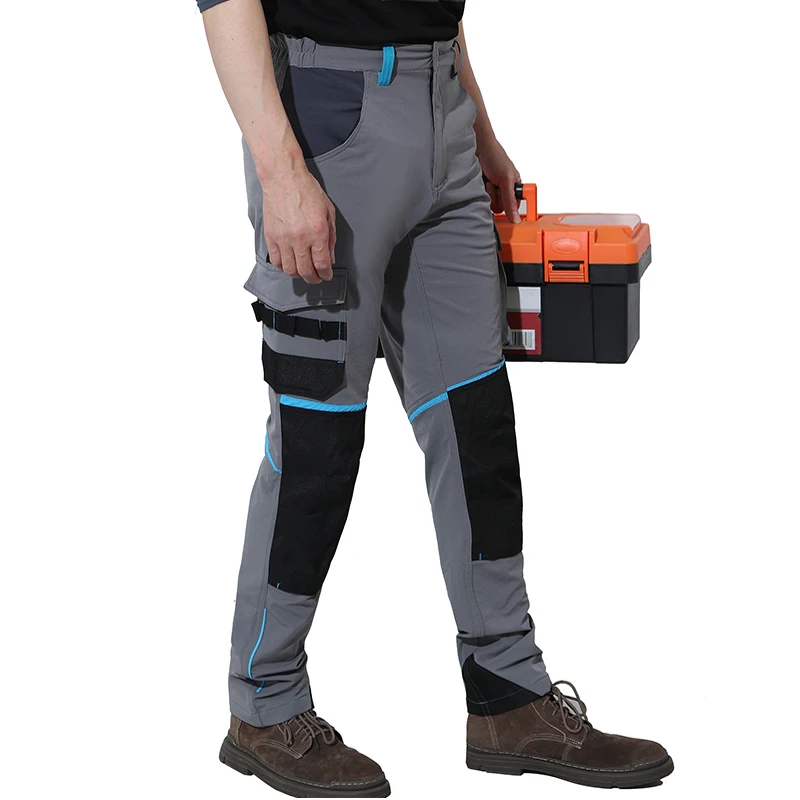 Men Cargo Work Pants High Stretch Outdoor Breathable Comfort Hiking Pants Knee Pads Fit Tactical Combat Army Cargo Work Trousers