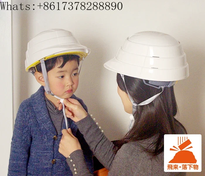 Portable foldable adult and children\'s helmets for disaster prevention construction and safety helmet construction site