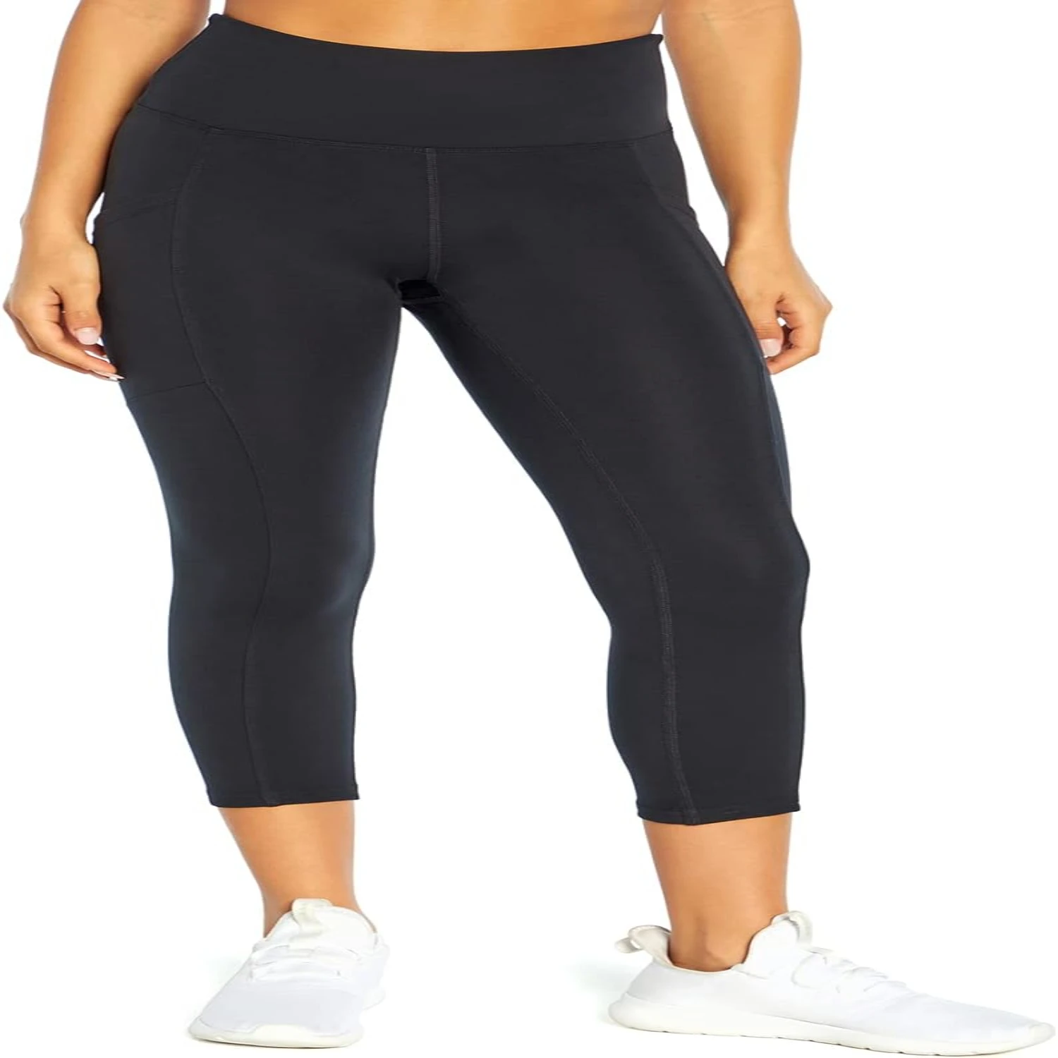 Stay confidently supported in these luxurious, high-waisted capri leggings by Balance Collection. Comfortable and chic activewea