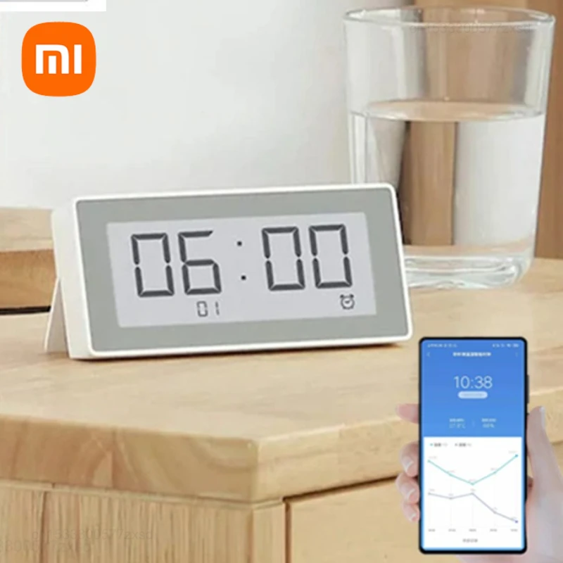 Xiaomi MiaoMiaoCe E-Link INK LCD Screen Digital Clock Moisture Meter BT4.0 Multifunctional Alarm Clock Timer Students Children