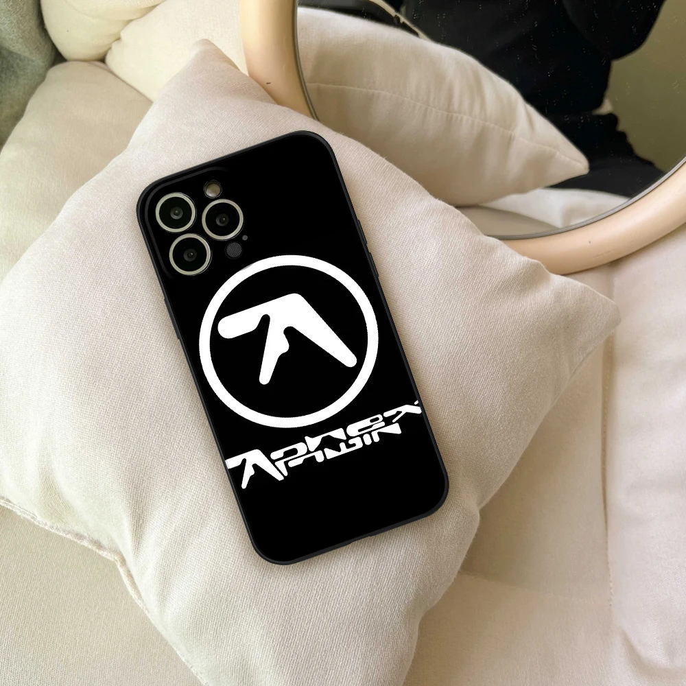 For IPhone14 Pro Aphex Twin - Aphex Twin Symbol Twirl Spiral Phone Case for IPhone 11 12 13 14 Pro XR XS MAX Iphone Black Cover