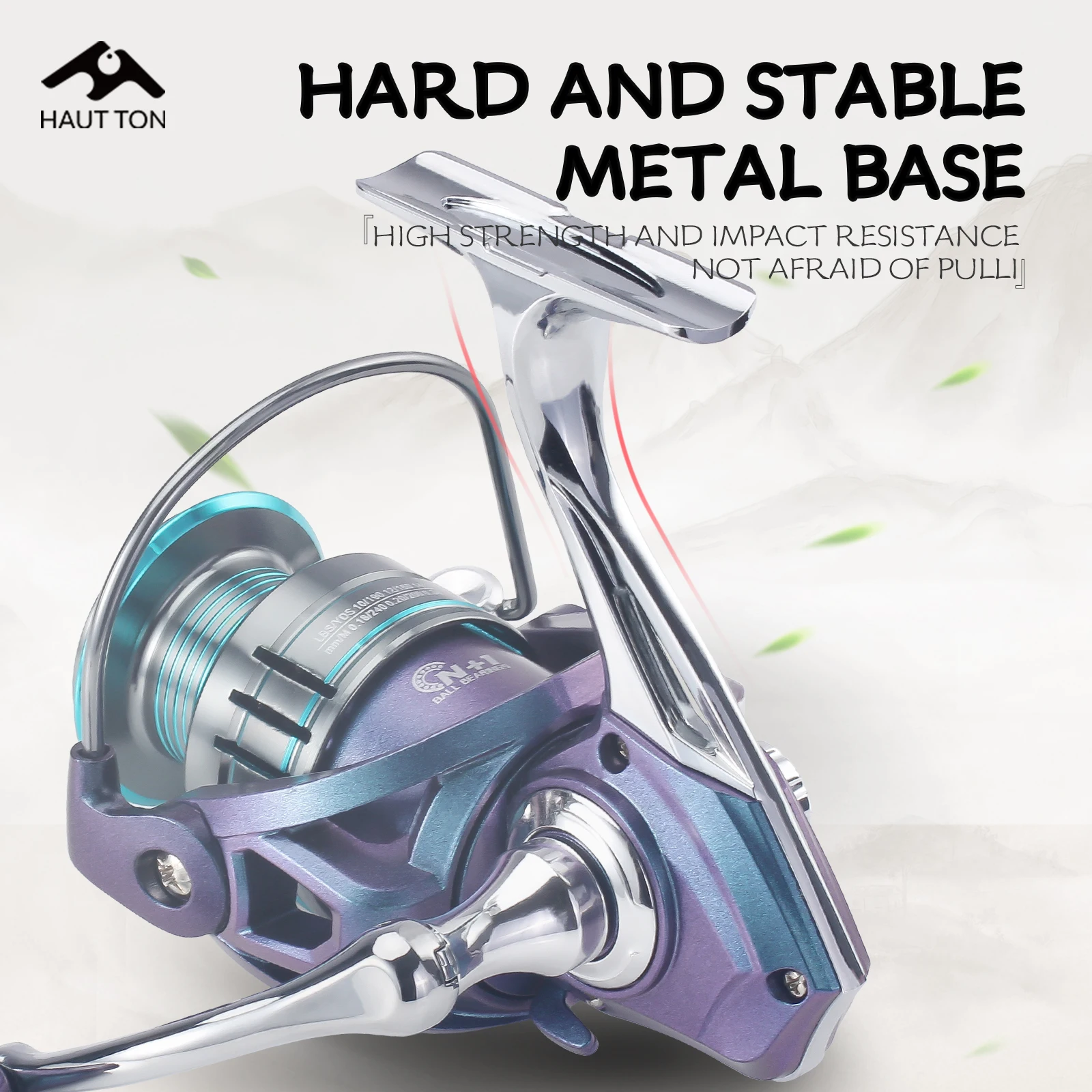 HAUT TON Smooth Gapless Colorful Spinning Fishing Reel 5.2:1/4.8:1 Gear  Ratio 10KG Max Drag Metal SpoolFor Freshwater Saltwater - AliExpress 18