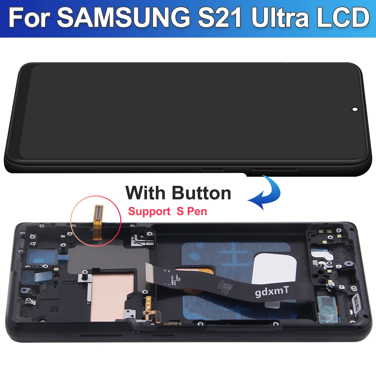 6.66\'\' TFT For Samsung S21 Ultra 5G G998B G998U G998W LCD Display Touch Screen Digitizer Assembly For S21Ultra Display