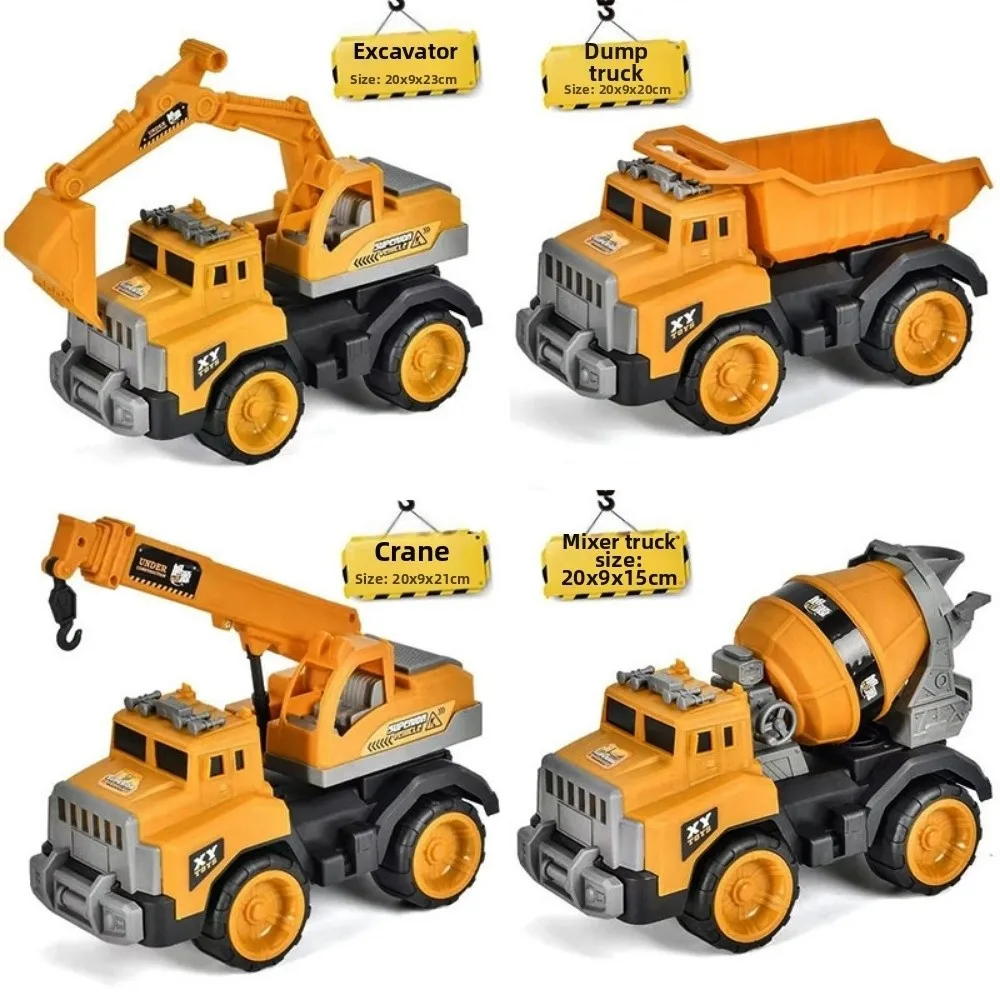 

Plastic Engineering Transport Vehicle 4 Styles Drop Resistant Tractor Excavator Bulldozer Children Collection Gifts