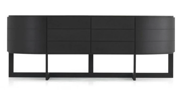 

Fashion Dining Side Arc Cabinet Hallway Black Oak Modern Dining Side Cabinet