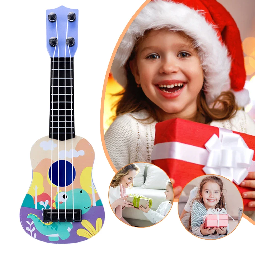 جيتار للأطفال أطفال آلات موسيقية القيثارة لعبة جيتار صغيرة أربعة سلسلة ألعاب تعليمية للبنات والأولاد التنوير