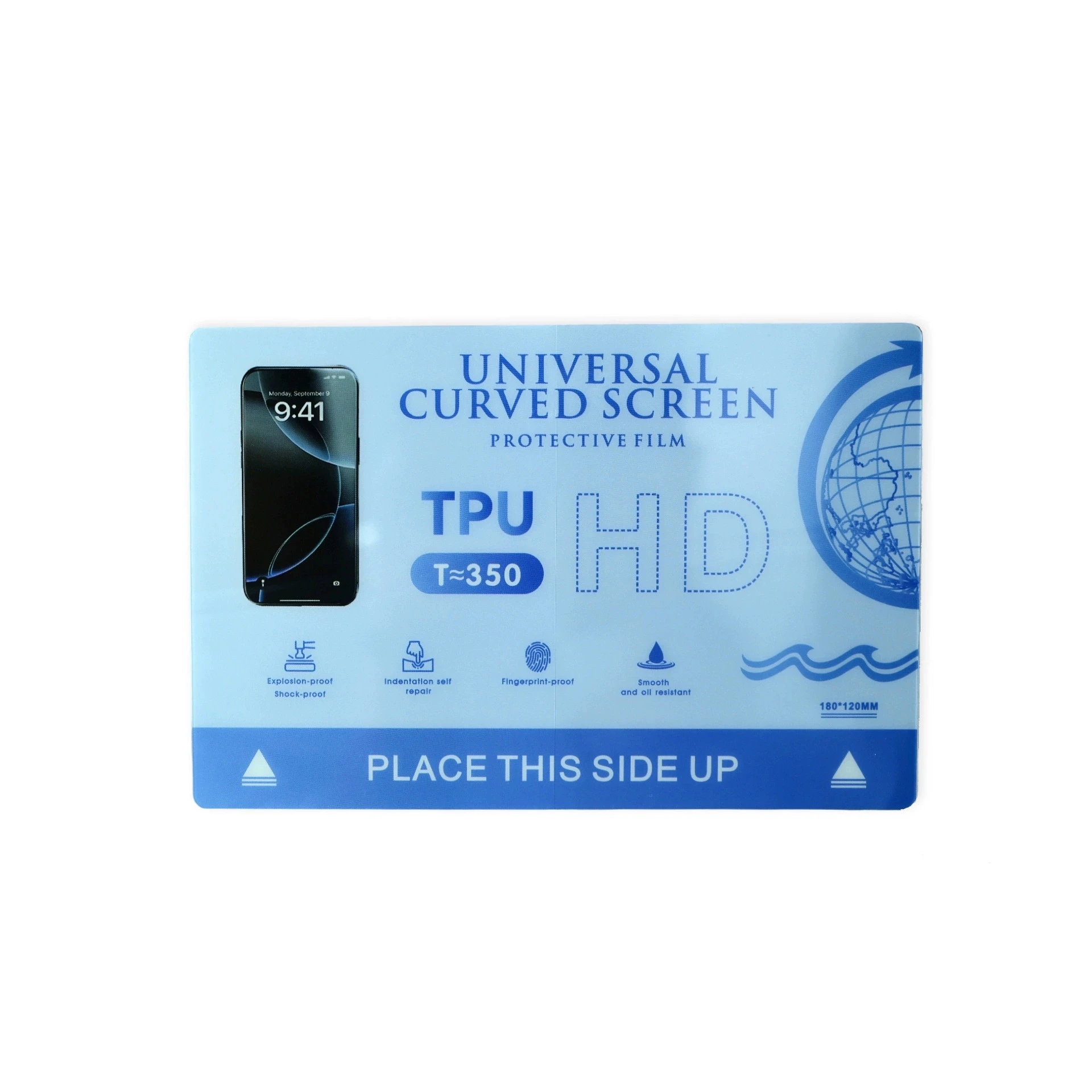 50pcs Thicken 350um TPU Mobile Phone Flat Screen Protector Anti-fingerprint Super Crystal Clear Custom Film For Cutting Machine