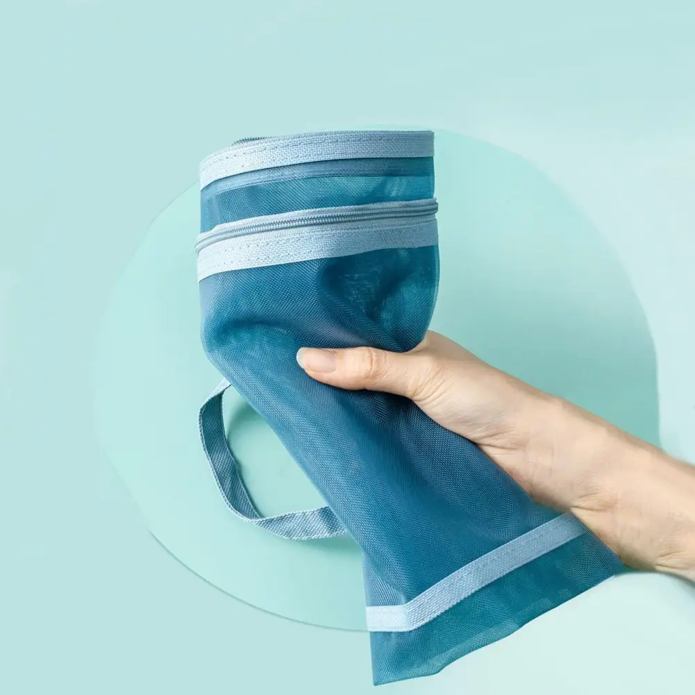 Saco De Arquivo De Malha De Nylon Com Cordão Suporte De Arquivo Transparente Organizador De Documentos De Dupla Camada Recipiente De Arquivo De Trabalho De Escritório A4