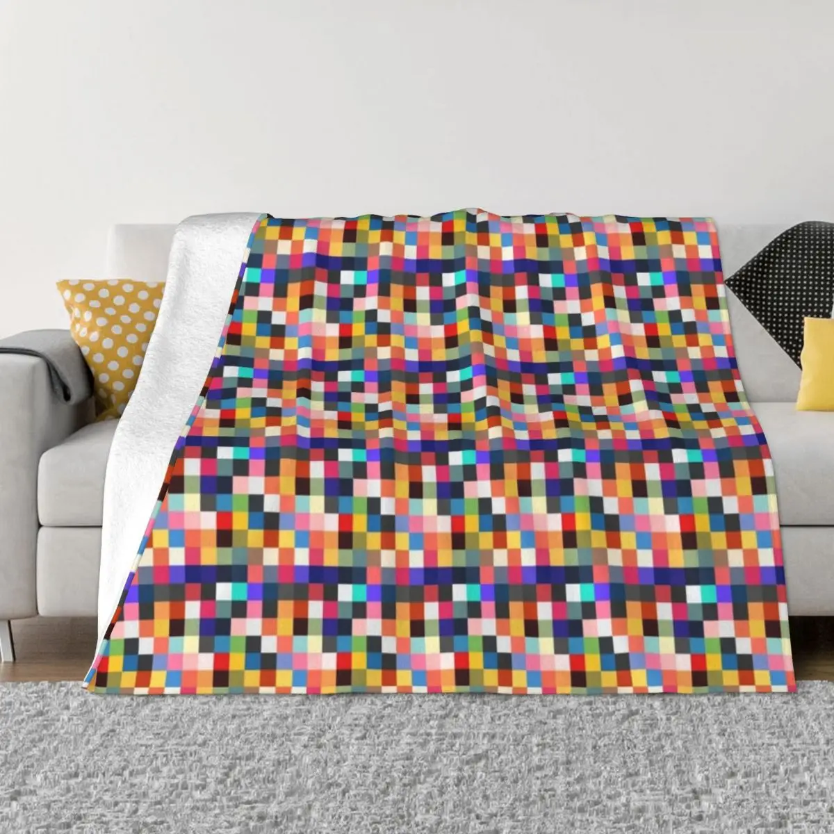 Pixel TV pattern, pixle art Throw Blanket Blankets For Sofas Plush Warm Blanket