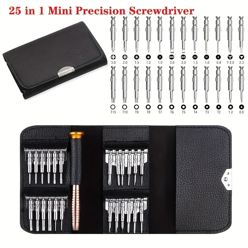 25 In1 Screwdriver Set Magnetic Torx Phillips Screw Bit Kit with Electrical Remover Wrench Repair Phone PC Tools