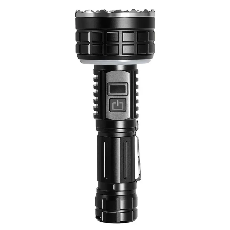 

Rechargeable Flashlight LED Powerful Compact Outdoor Home Use with Digital Display Short Model Handheld Torch Light
