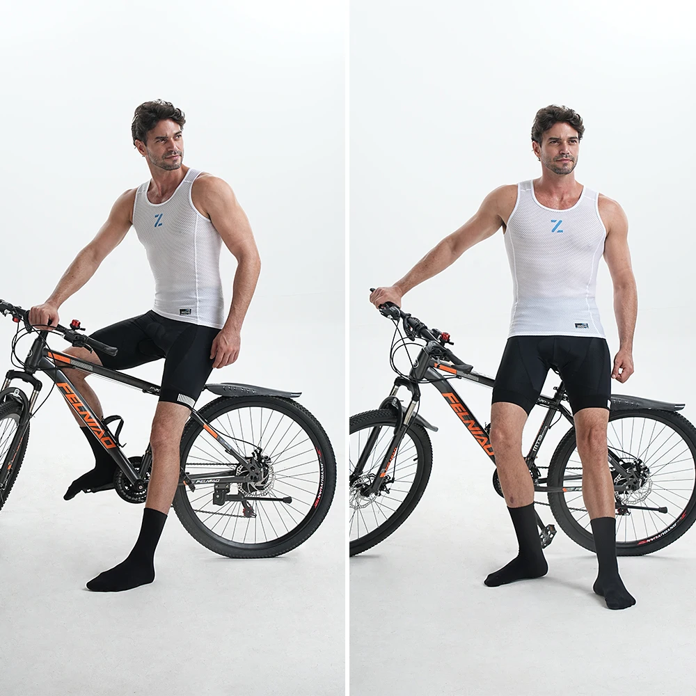 Men Cycling Vest Base Layer Summer Bicycle Clothing Jersey Sleeveless Women MTB Road Bike Clothes Mesh Underwear White Black