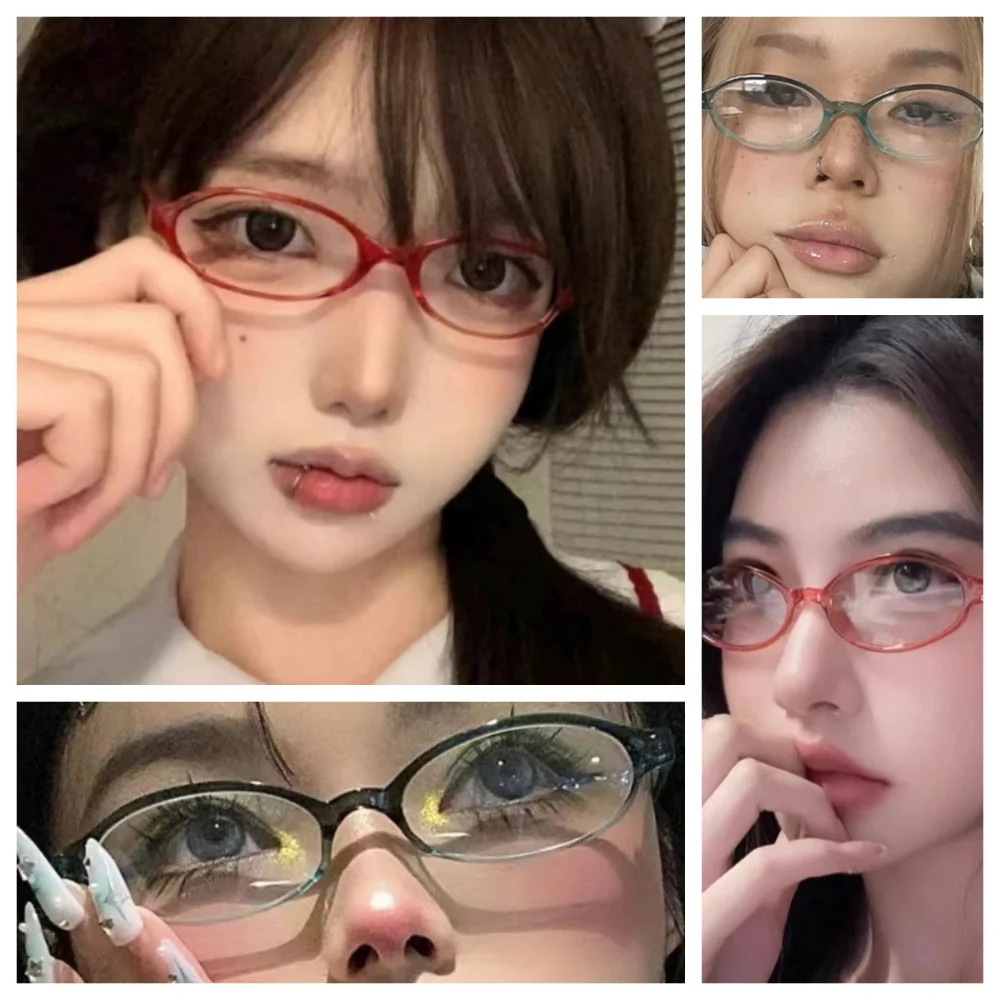 

Ultralight Y2K Anti Blue-ray Glasses Ins Lightweight Oval Glasses Retro Leopard Print Small Frame Eyewear Women/Men