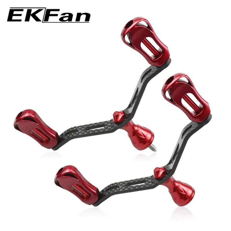 EKFan 115MM Fishing Carbon Double Handles 35G For Dawa Shmano Spinning Reel DIY