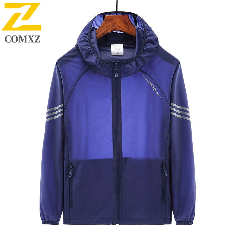 Summer Sunscreen Thin Jacket Men Hiking Fishing Bike Hooded Gym Sports Quick Dry Windbreaker Women Outdoor Ultra Light Skin Coat