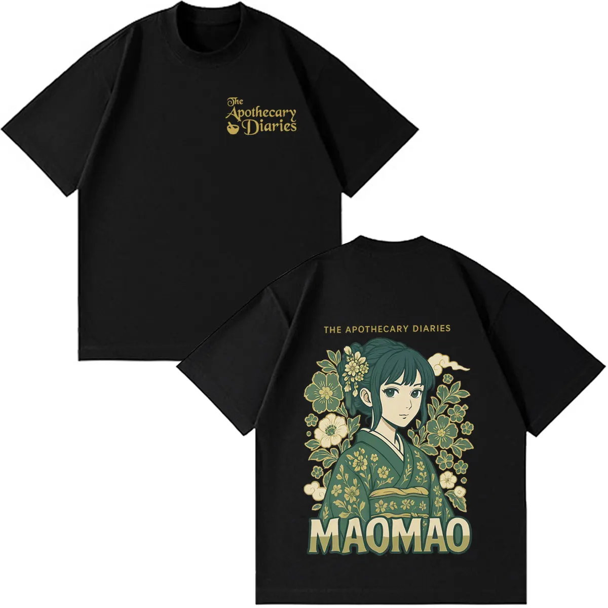 Anime The Apothecary Diaries Maomao Vintage T Shirt Men Women Clothing Casual Oversized Short Sleeves T-shirts Streetwear Tops