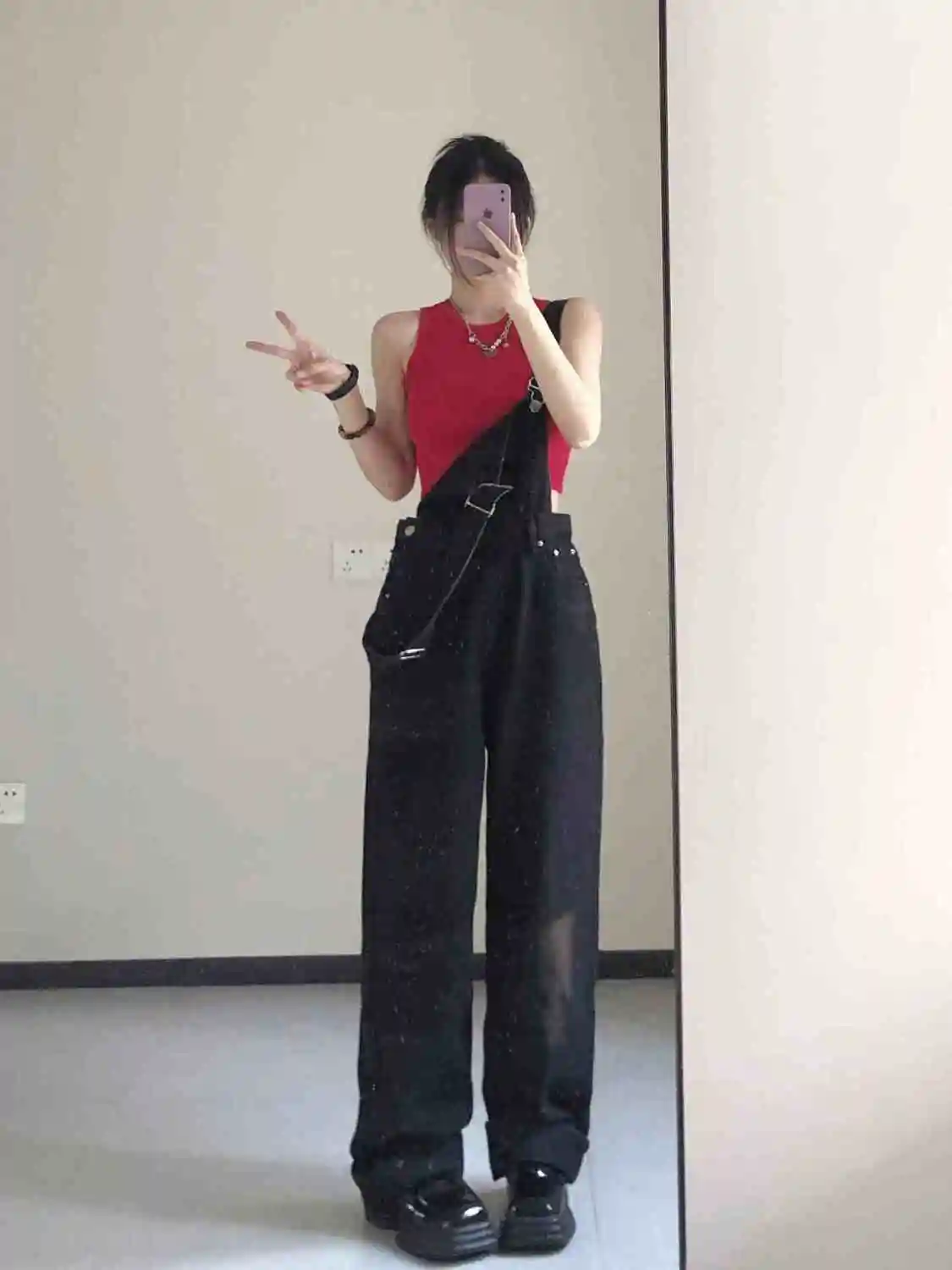 

Baggy Jumpsuits Woman Golden Knot Khaki Modest Dye Bling Violet Graceful Webbing Mature Comfort Gradient Florals Elegantes