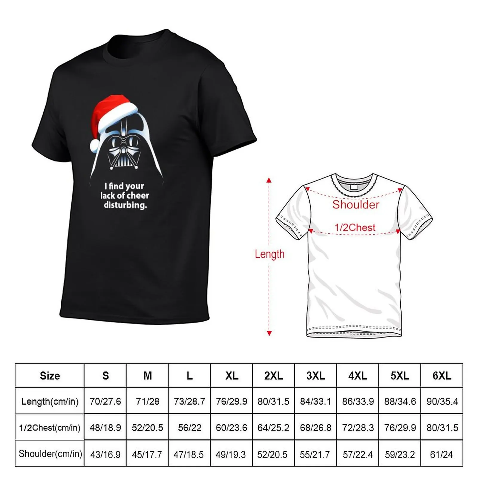 I Find Lack of Cheer Disturbing Christmas T-Shirt korean fashion vintage anime shirt mens t shirts top quality