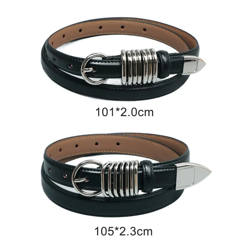 Luxury Design Genuine Leather Belt Trendy Brand Punk Cowhide Jeans Belts High-end Versatile Business Denim Belt For Women