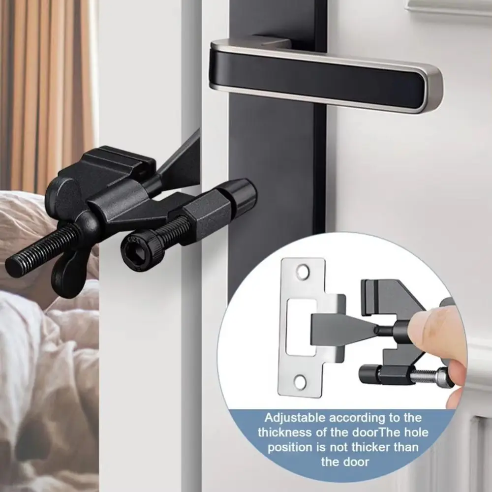 Convenient Anti-theft Door Lock Childproof Easy To Install Door Stopper Portable Zinc Alloy Lock Buckle Home