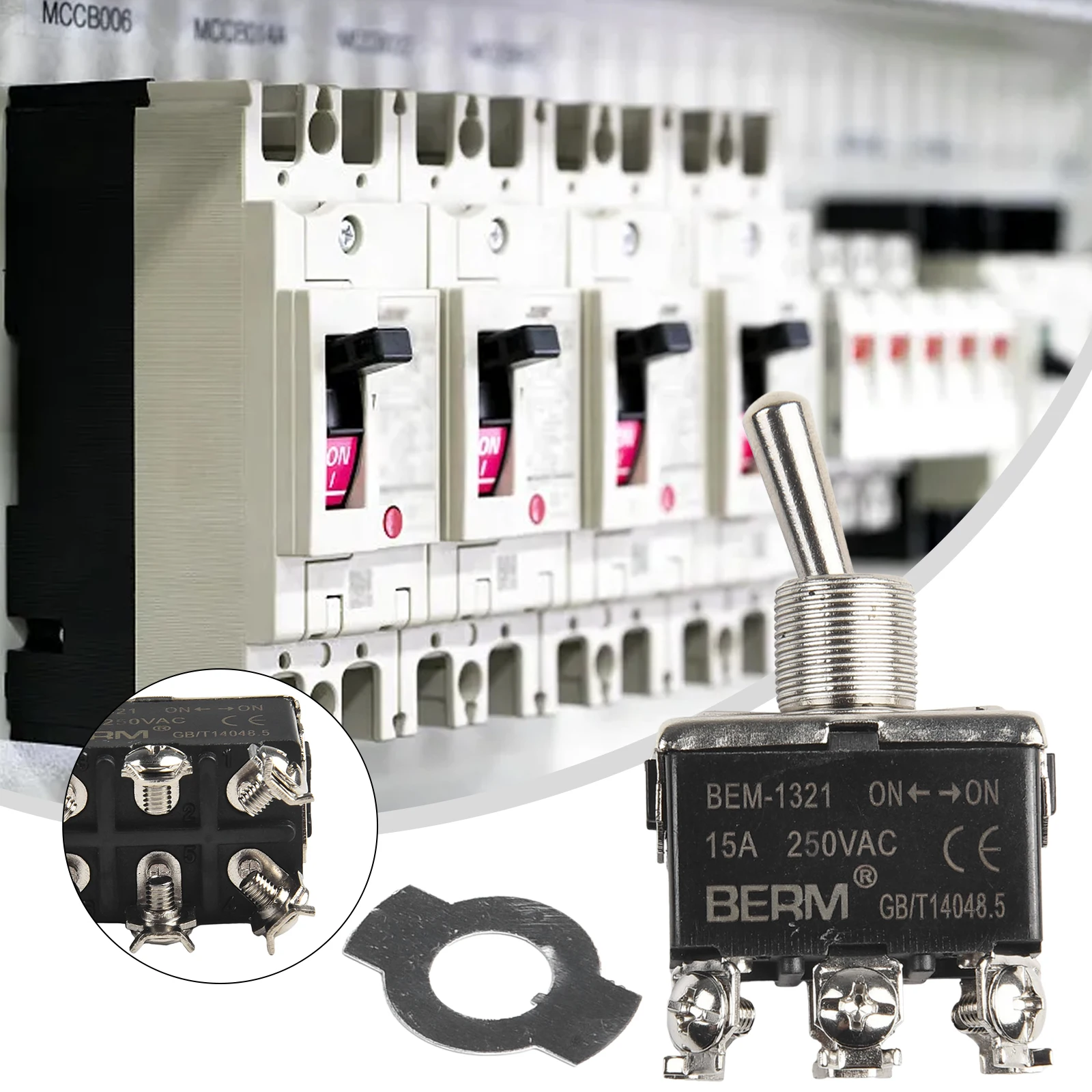 12V Car for toggle Switch Double Pole Metal On//On Center with Screw Terminal and Circular Fixing Hole 12V Car