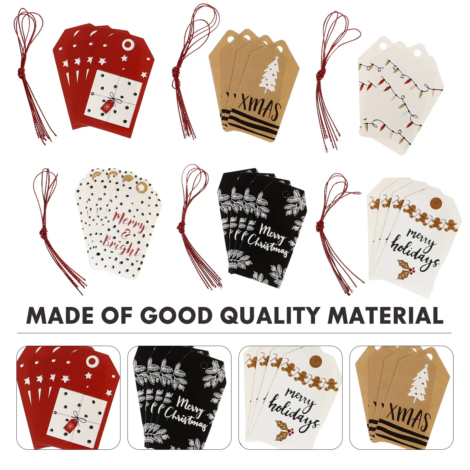 24 قطعة شجرة عيد الميلاد الزخرفية معلقة علامات ورقية هدية عيد الميلاد تسمية لوازم الحفلات علامة ديكور ورقة علامة شجرة عيد الميلاد قلادة #4