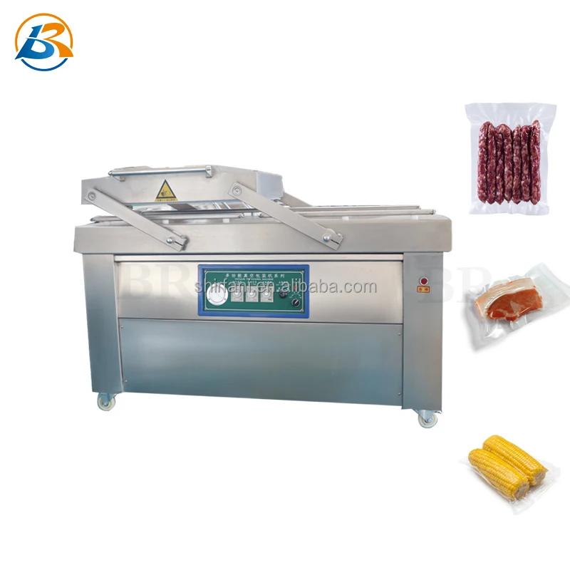 آلة تعبئة الفراغ الصناعية تعبئة اللحوم آلة ختم الفراغ السجق آلة تعبئة الفراغ السدادة للحوم #3