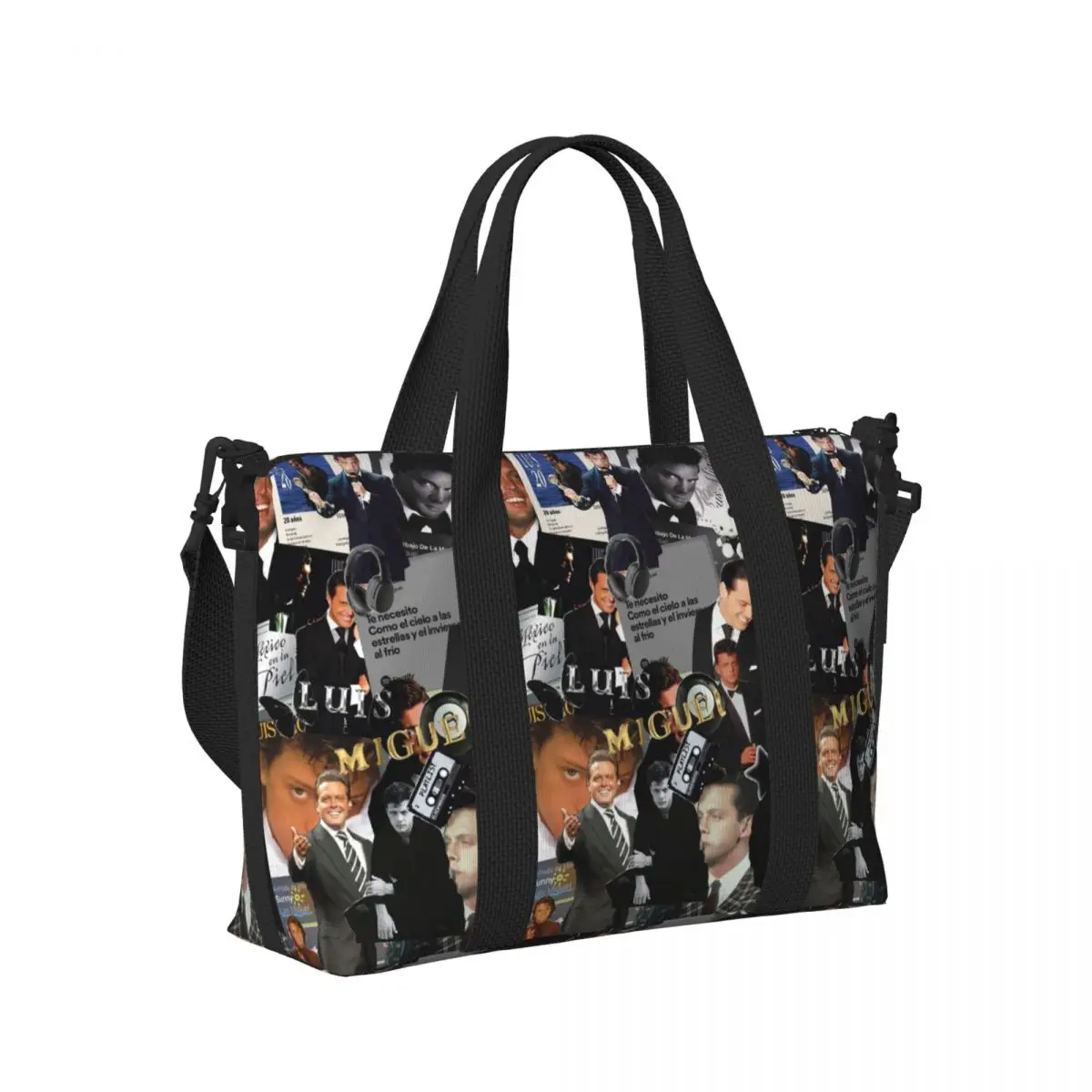 Luis Miguel Singer bolso de viaje de playa, bolsos de mano de gran capacidad para gimnasio, Yoga, bolso de compras para mujer, bolso de hombro