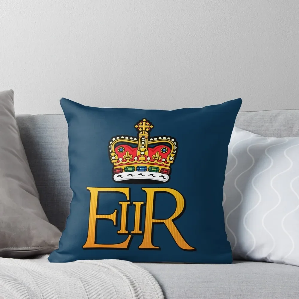 The Royal Cypher of Queen Elizabeth II Throw Pillow Pillow Cases Decorative Cushion Cover pillow