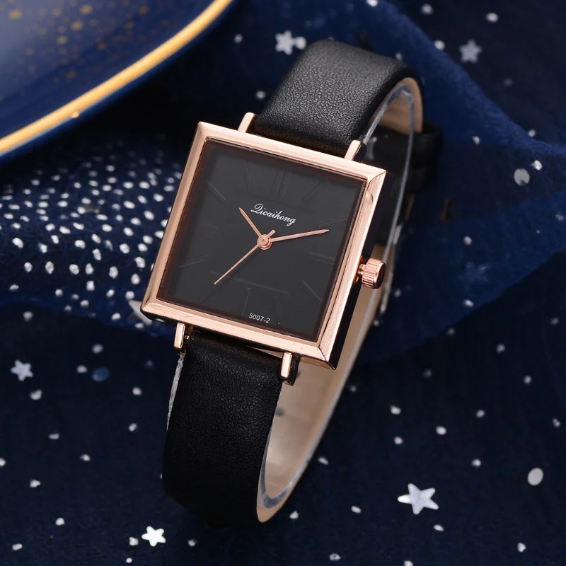 Women\'s Wrist Watch Square Quartz Watch Trend Fashion Luxury PU Leather Women Watches Simple Elegant Ladies Watches for Women