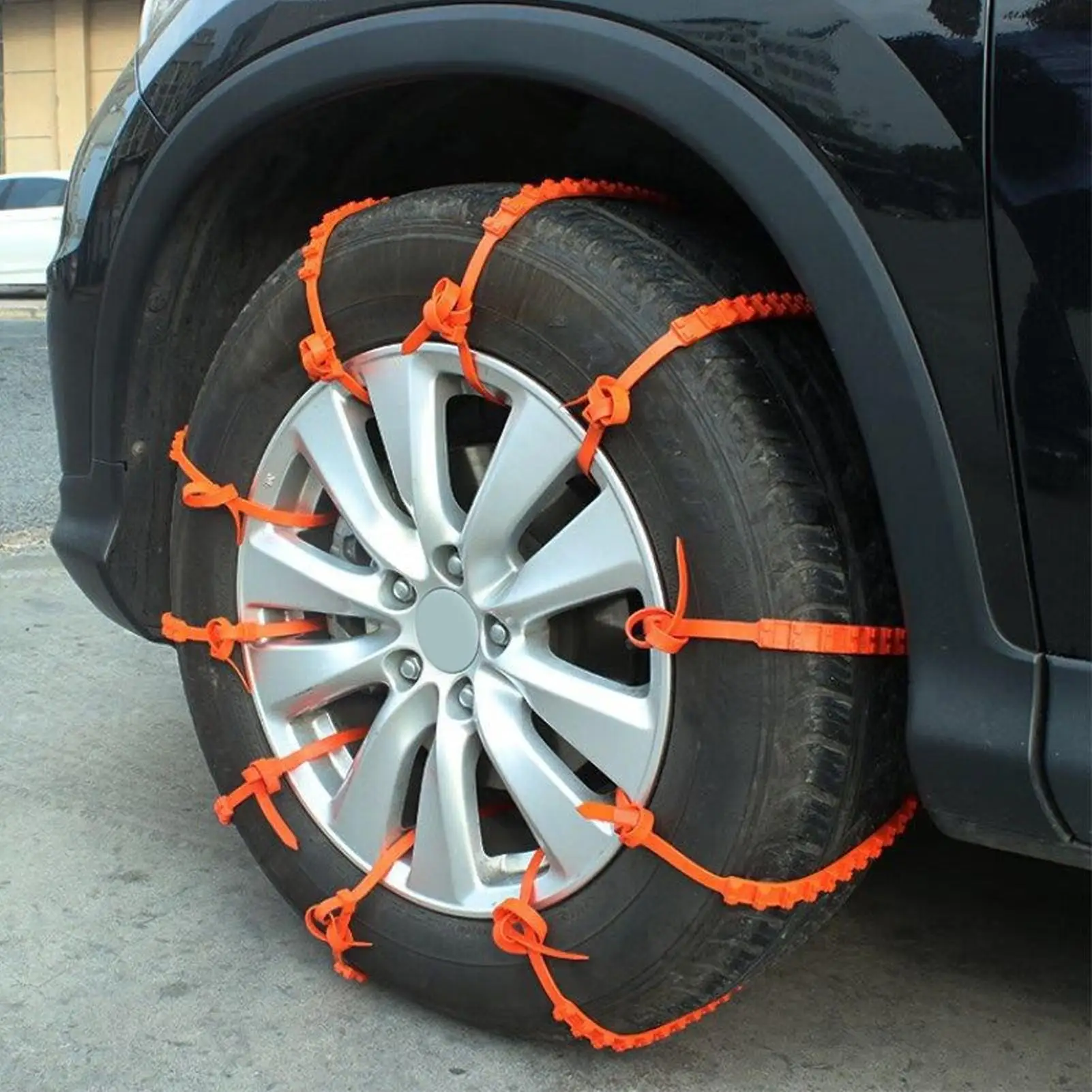 20pcs Anti Skid Adjustable Cable Adjustable Anti-Slip Tire Straps Winter Universal Emergency Tire Chains Car Snow Chains